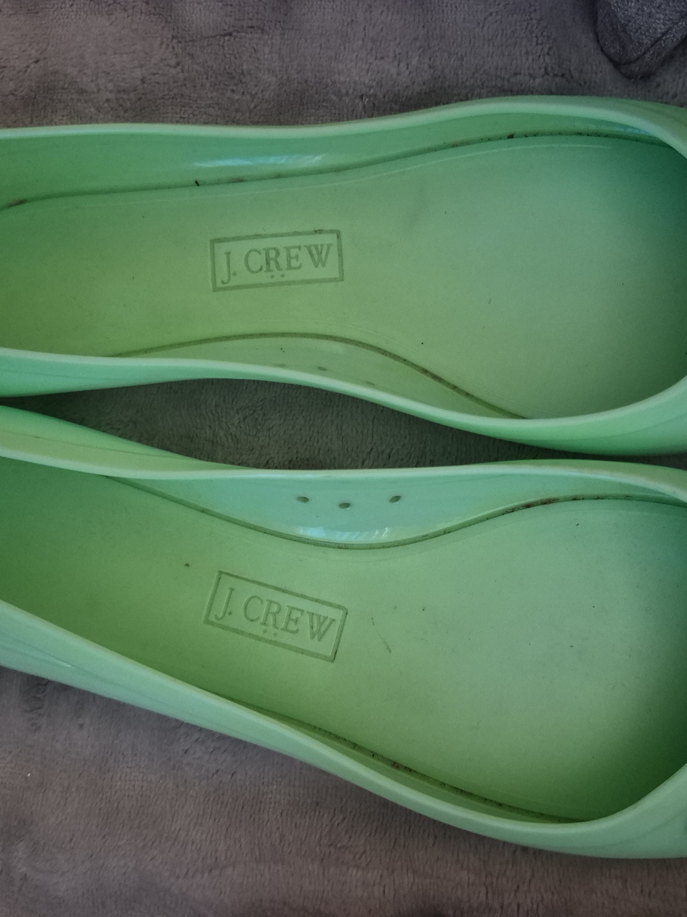 J. Crew Mint Green Women's Rubber Ballet Flats